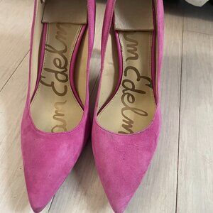Sam Edelman pink suede pumps/heels.